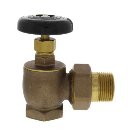Angle Steam Radiator Valve (FIP x Male Union)