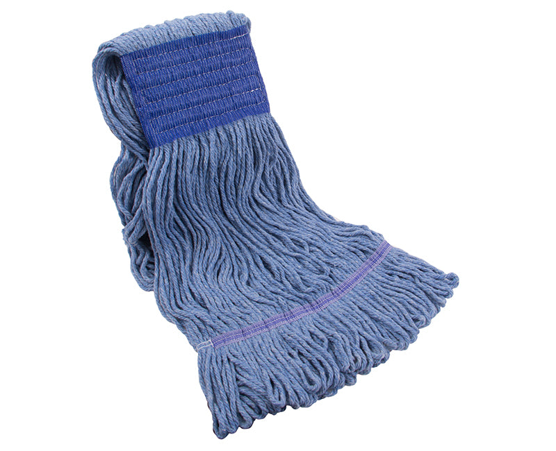 White Wet Mop Head Loop End Wide Band Polybag