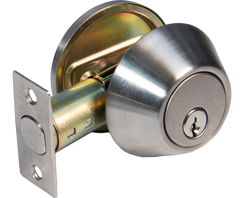 Builder's Grade Deadbolt Single Cylinder Adj. Backset Boxed - US3