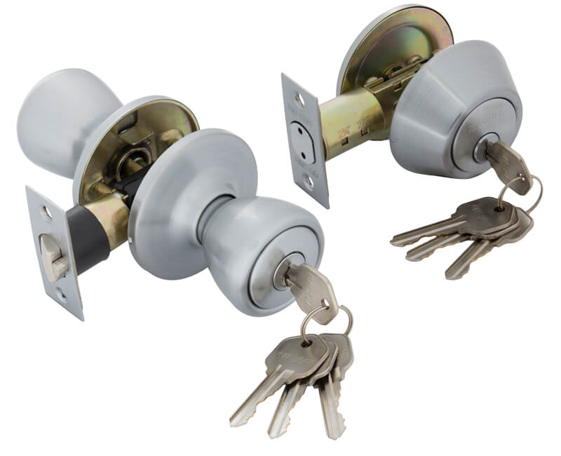 Key-In-Knob and Single Cylinder Combo Set - US3