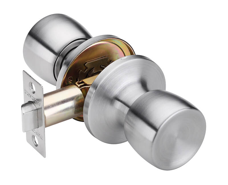 Builder's Grade Tulip Style Lockset Passage Adj. Backset Carded - US3